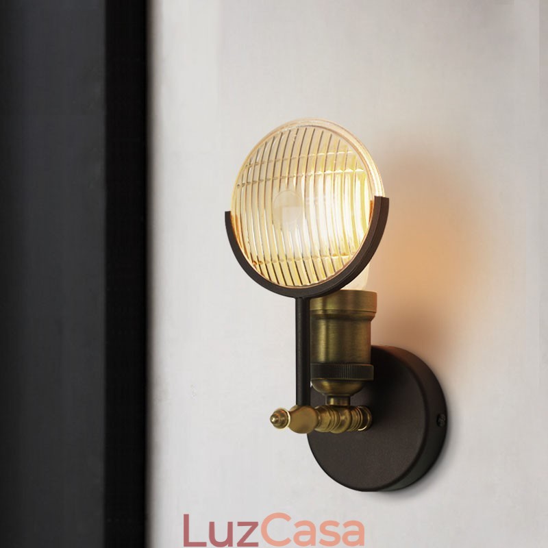1 Luz Rústica Retro Vintage Luz de Parede com Sombra de Vidro Especial para Hotel Escritório Showroom Sala de Estar Sala de Jantar