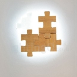 Apliques de parede de madeira com abajur de acrílico moderno e contemporâneo, luminária de parede de madeira e bambu