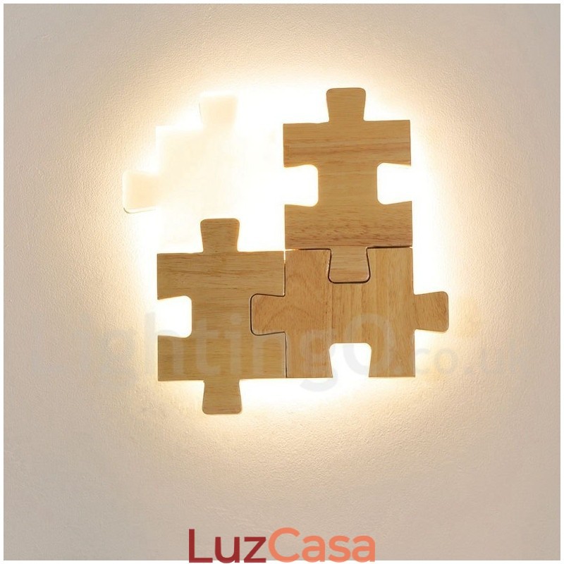 Apliques de parede de madeira com abajur de acrílico moderno e contemporâneo, luminária de parede de madeira e bambu