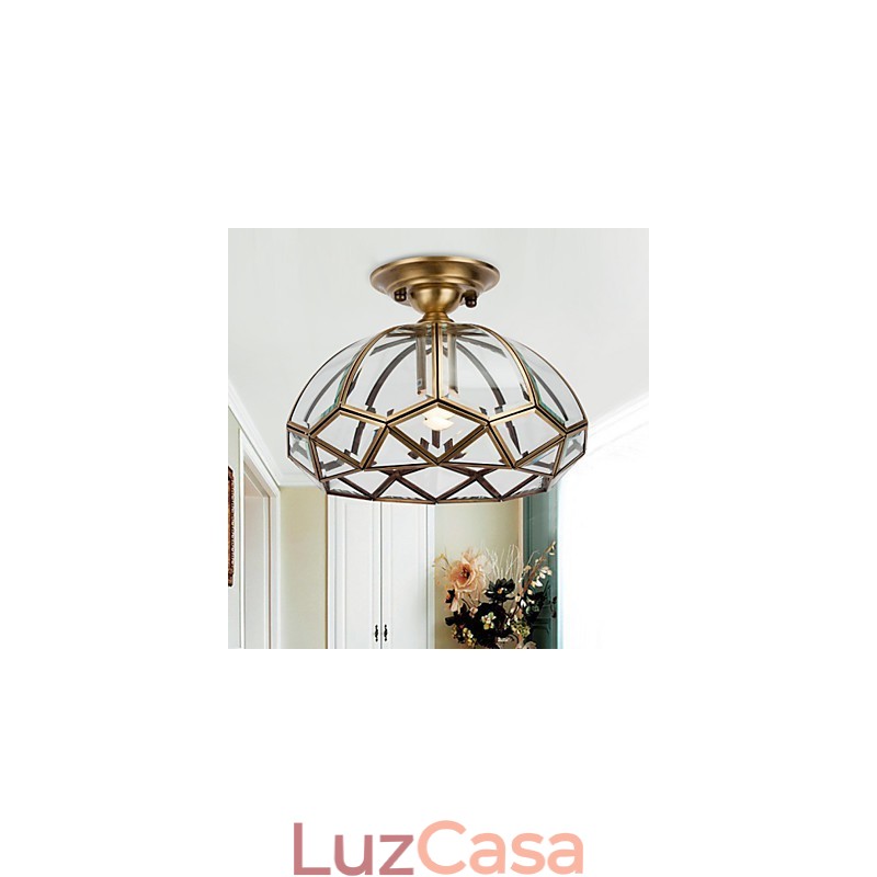Família de luminárias de teto de cobre com design decorativo contemporâneo moderno