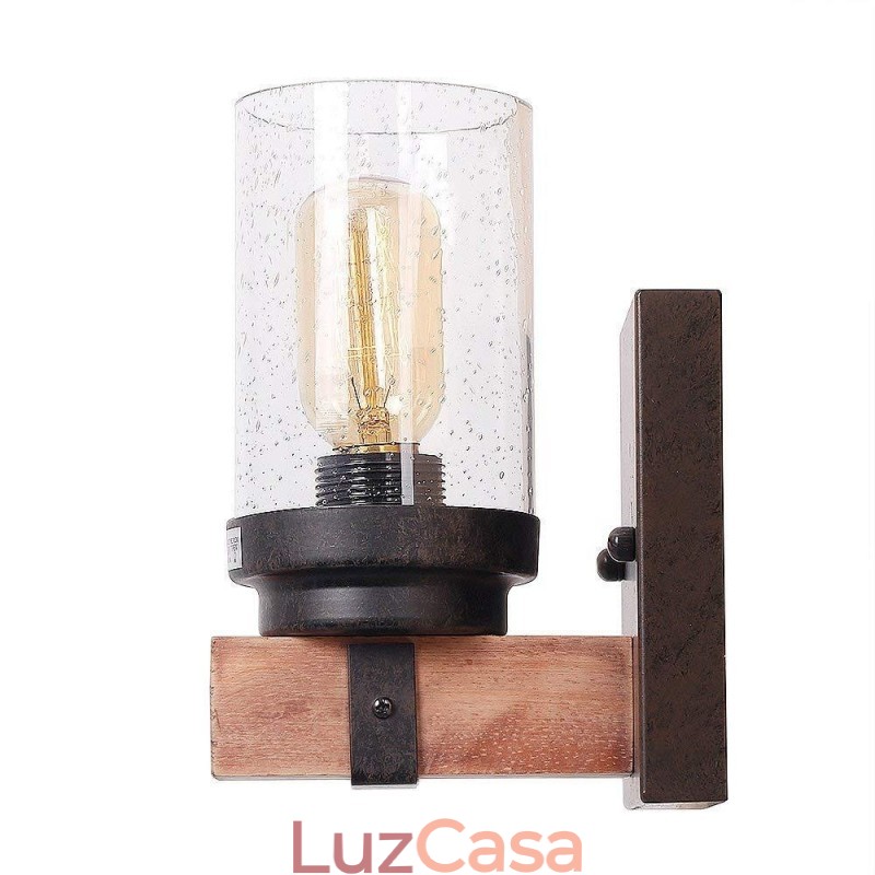 1 luz de parede estilo industrial de madeira vintage para bar de vento loft café restaurante
