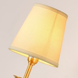 Pure Brass Luxuoso Rústico Retro Vintage 1 Luz Vela de Parede com Sombra de Tecido Especial para Hotel Quarto Showroom Sala de Estar Sala de Jantar