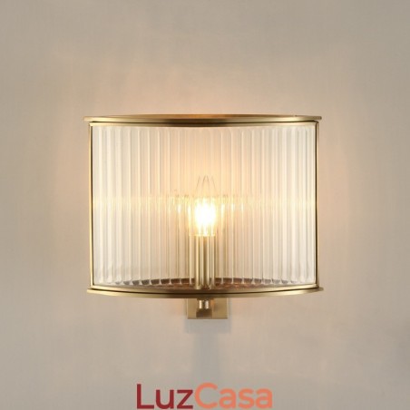 Pure Brass Luxuoso Rústico Retro Vintage 1 Luz de Parede com Sombra de Vidro Pure Brass Luxuoso Rústico Retro Vintage 1 Luz de Parede com Sombra de Vidro