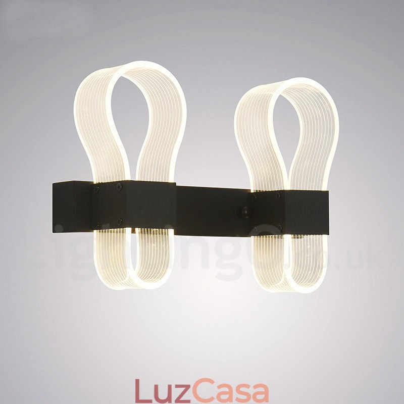 Luminária de parede moderna com cúpulas de acrílico para corredor de quarto