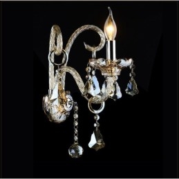 1 luz combinando cor conhaque K9 cristal vela retro vidro parede luz