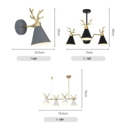 Luminária de parede Antlers moderna