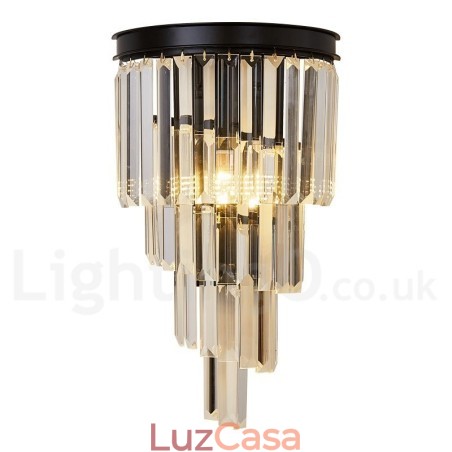 Luminária de parede de cristal K9 de luxo moderna com cúpula de cristal Luminária de parede de cristal K9 de luxo moderna com cúpula de cristal