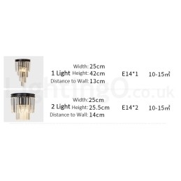 Luminária de parede de cristal K9 de luxo moderna com cúpula de cristal