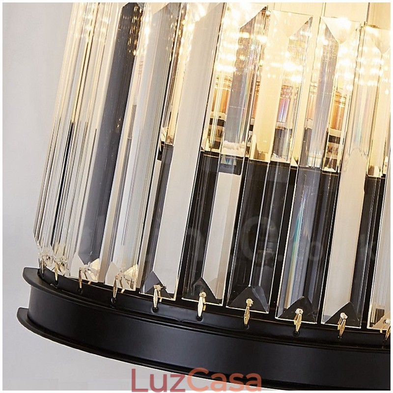 Luminária de parede de cristal K9 de luxo moderna com cúpula de cristal