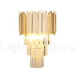 Luminária de parede de cristal K9 de luxo pós-moderna combinando com ouro e cúpula de cristal