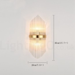 Luminária de parede de cristal K9 de luxo moderna com cúpula de cristal