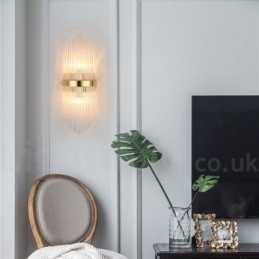 Luminária de parede de cristal K9 de luxo moderna com cúpula de cristal