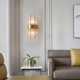 Luminária de parede de cristal K9 de luxo moderna com cúpula de cristal