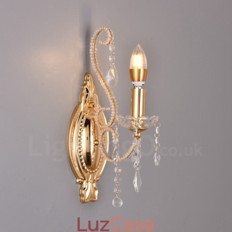 1 Luz Ouro Preto Estilo Americano Cristal Luminária de Parede para Sala de Estar Sala de Jantar Loja de Roupas Café Hotel 1 Luz Ouro Preto Estilo Americano Cristal Luminária de Parede para Sala de Estar Sala de Jantar Loja de Roupas Café Hotel