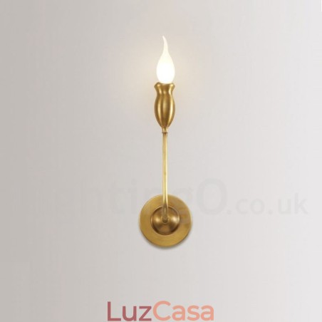 Pure Brass Luxuoso Rústico Retro Vintage 1 Luz Vela de Parede Luz Especial para Hotel Quarto Showroom Sala de Estar Sala de Jantar Pure Brass Luxuoso Rústico Retro Vintage 1 Luz Vela de Parede Luz Especial para Hotel Quarto Showroom Sala de Estar Sala de Jantar