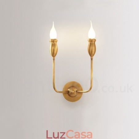 Pure Brass Luxuoso Rústico Retro Vintage Latão 2 Luzes Vela Parede Luz Especial para Hotel Escritório Showroom Sala de Estar Sala de Jantar Pure Brass Luxuoso Rústico Retro Vintage Latão 2 Luzes Vela Parede Luz Especial para Hotel Escritório Showroom Sala de Estar Sala de Jantar