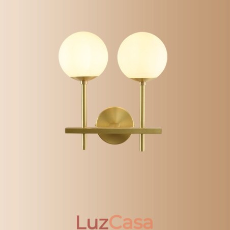 Luminária de parede moderna Molecules Bean com cúpula de vidro esférica Luminária de parede moderna Molecules Bean com cúpula de vidro esférica