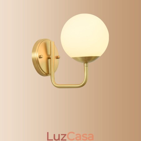 Luminária de parede moderna Molecules Bean com cúpula de vidro esférica Luminária de parede moderna Molecules Bean com cúpula de vidro esférica