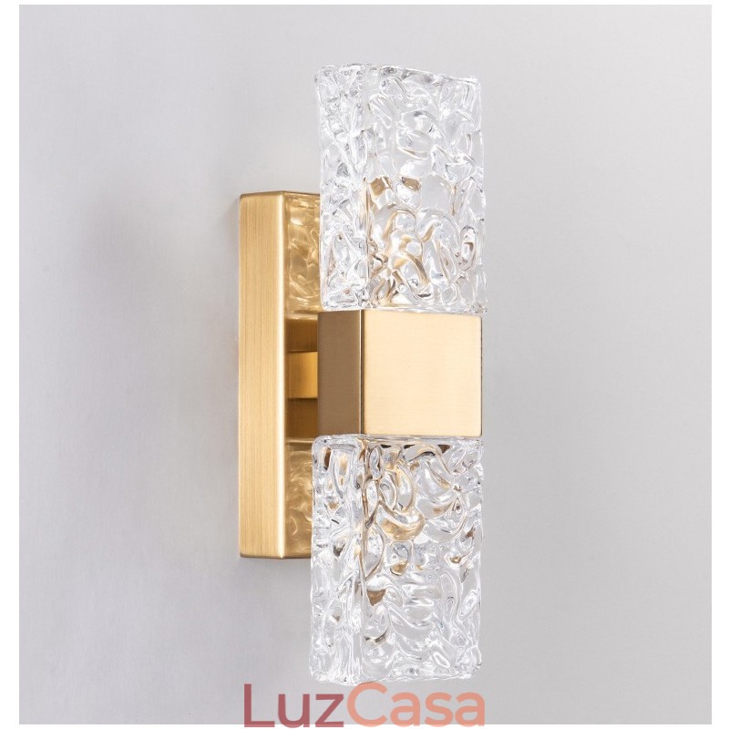 Luminária de parede de cristal moderna embutida para cabeceira, varanda, corredor, sala de estar, quarto, estudo