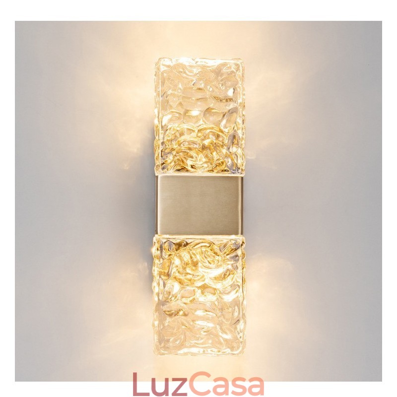Luminária de parede de cristal moderna embutida para cabeceira, varanda, corredor, sala de estar, quarto, estudo