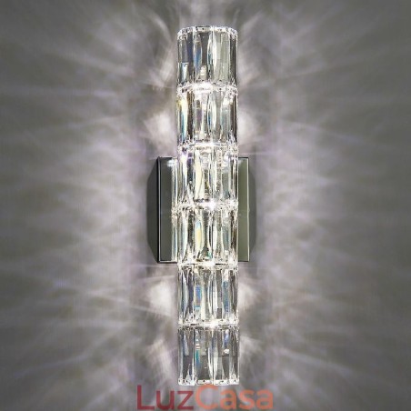Luminária de parede para sala de estar, luminária de cabeceira simples e luxuosa para quarto, hall de entrada do hotel, corredor, projeto de villa, arandelas de parede de cristal em aço inoxidável Luminária de parede para sala de estar, luminária de cabeceira simples e luxuosa para quarto, hall de entrada do hotel, corredor, projeto de villa, arandelas de parede de cristal em aço inoxidável