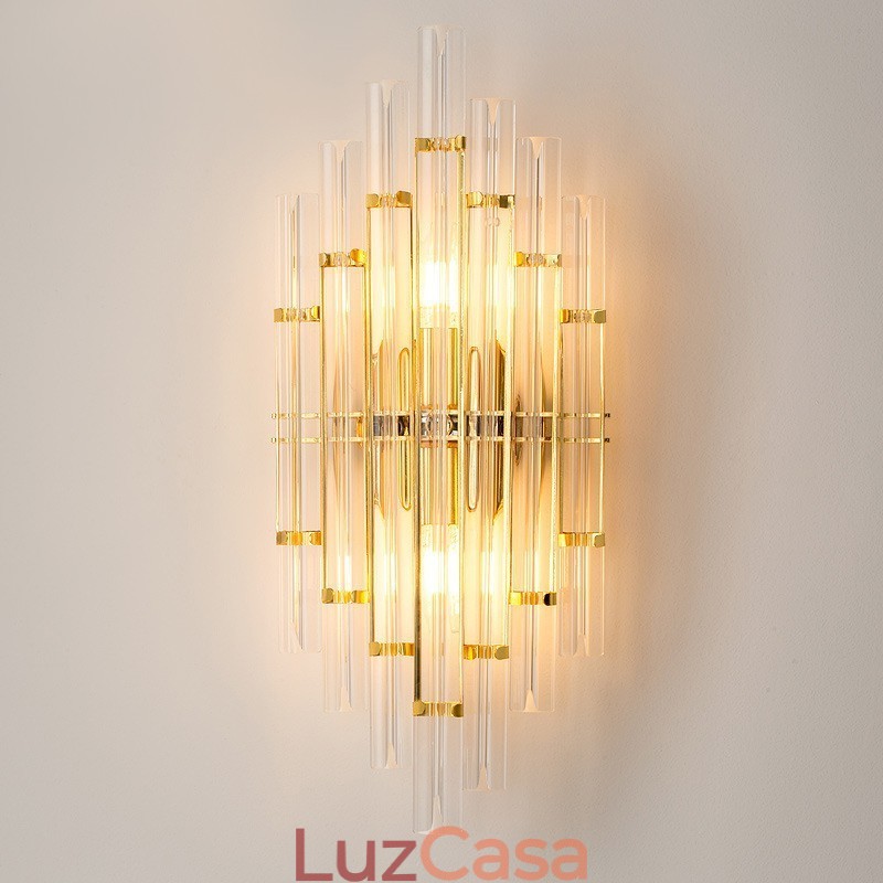 Luminária de parede de cristal de luxo para hotel, luminária de parede pós-moderna, personalidade, sala de estar, corredor, entrada, cenário, quarto, cabeceira, arandelas decorativas