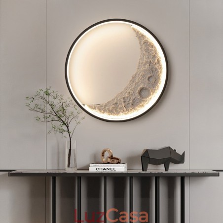 Luminárias de parede decorativas de fundo redondo nórdico para ambientes internos Luminárias de parede decorativas de fundo redondo nórdico para ambientes internos
