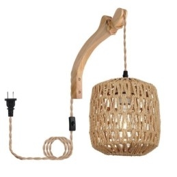 American Retro Wall Sconce 3M Corda de Cânhamo Pendurado Linha Corda de Papel Tecido Abajur