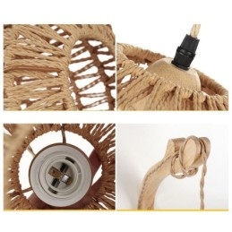 American Retro Wall Sconce 3M Corda de Cânhamo Pendurado Linha Corda de Papel Tecido Abajur