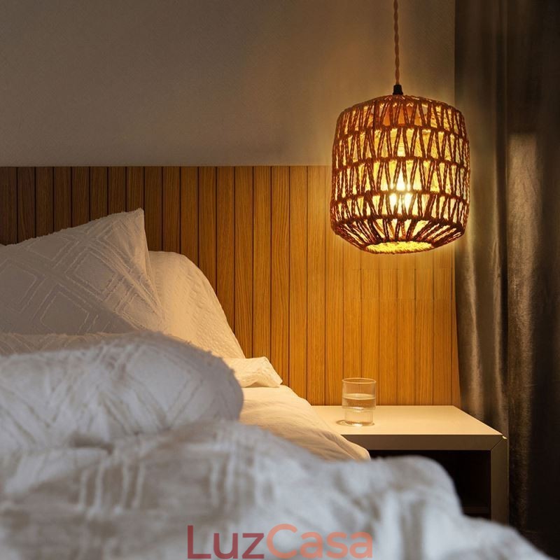 American Retro Wall Sconce 3M Corda de Cânhamo Pendurado Linha Corda de Papel Tecido Abajur