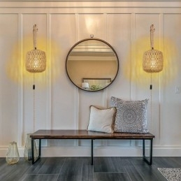 American Retro Wall Sconce 3M Corda de Cânhamo Pendurado Linha Corda de Papel Tecido Abajur