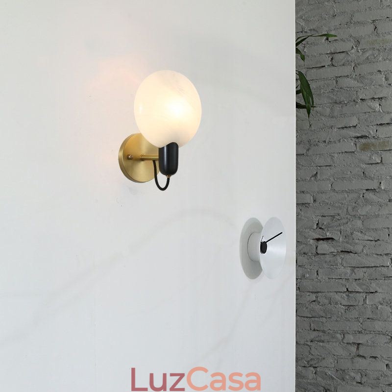 Luminária de parede de mármore para corredor, arandela para sala, banheiro, luzes de parede