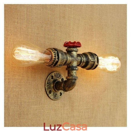 Vintage Retro Water Pipe Industrial Arandelas Luminária de Parede Vintage Retro Water Pipe Industrial Arandelas Luminária de Parede