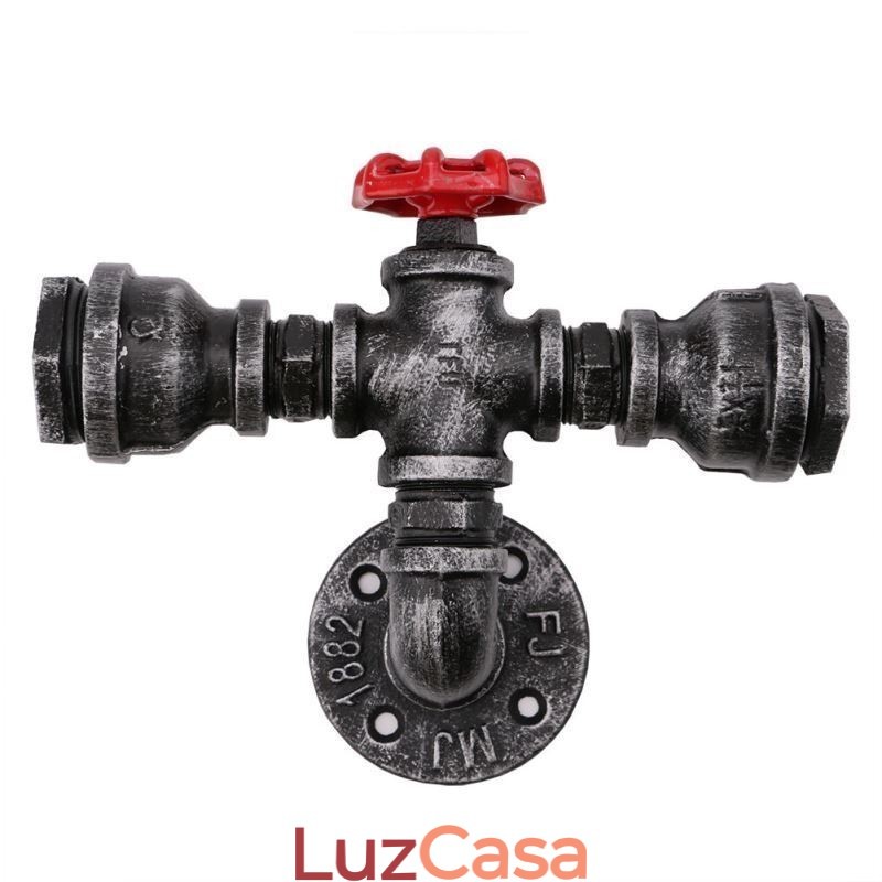 Vintage Retro Water Pipe Industrial Arandelas Luminária de Parede