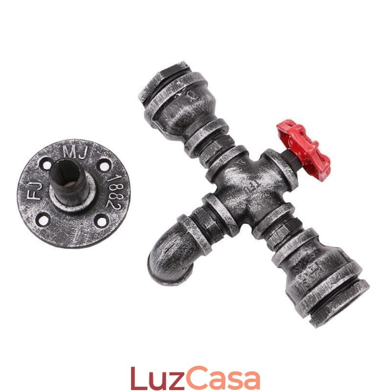 Vintage Retro Water Pipe Industrial Arandelas Luminária de Parede