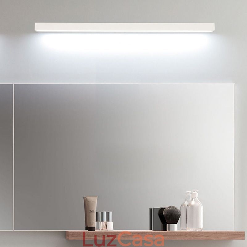 Luminária de parede com luz frontal de espelho moderno, iluminação de maquiagem para banheiro em acrílico