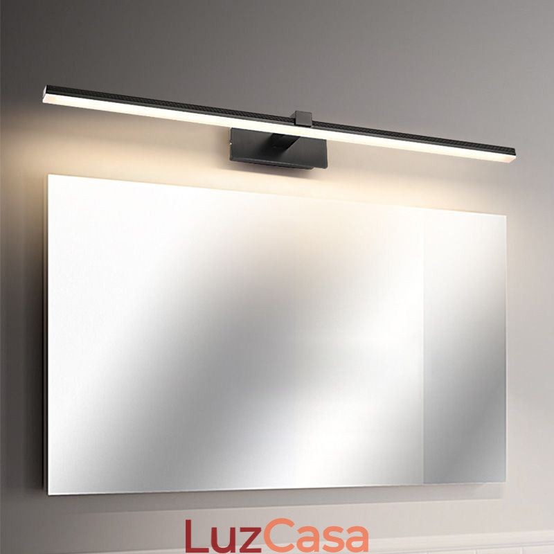 Luminária de parede contemporânea Espelho Luz frontal Iluminação acrílica Lavabo