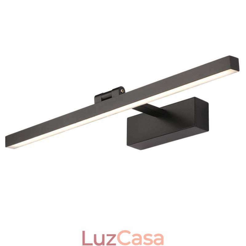 Luminária de parede ajustável com ângulo de luz frontal de espelho estilo nórdico para banheiro