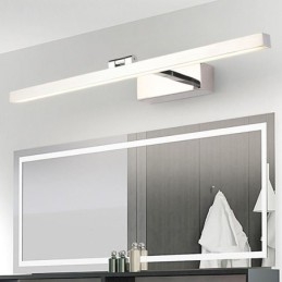 Luminária de parede ajustável com ângulo de luz frontal de espelho estilo nórdico para banheiro