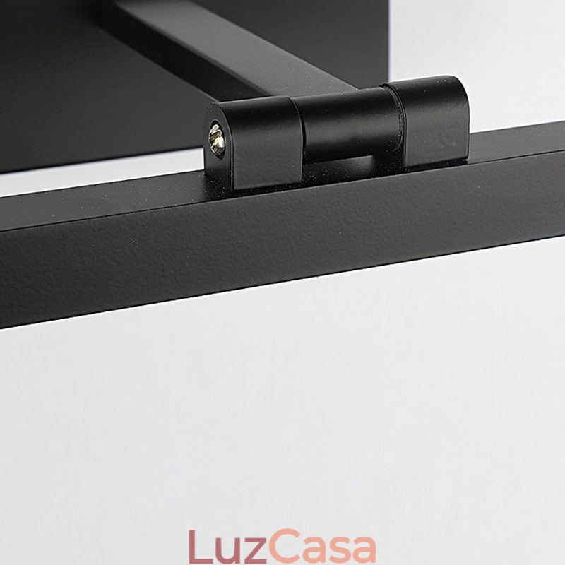 Luminária de parede ajustável com ângulo de luz frontal de espelho estilo nórdico para banheiro