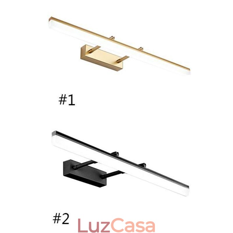 Espelho Frontal Luz Acrílico Esticável Sconce Lâmpada Corredor Banheiro
