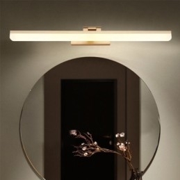 Luminária de parede moderna com espelho e luz frontal para banheiro