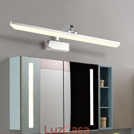 Luminária de parede moderna Espelho Luz frontal Ângulo ajustável Lavabo Luz de maquiagem Luminária de parede moderna Espelho Luz frontal Ângulo ajustável Lavabo Luz de maquiagem