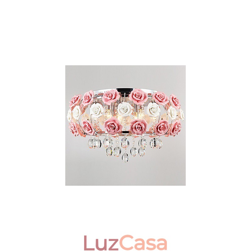 Montagem embutida em metal galvanizado de cristal country