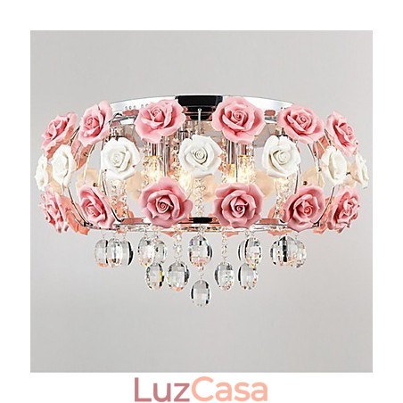 Montagem embutida em metal galvanizado de cristal country