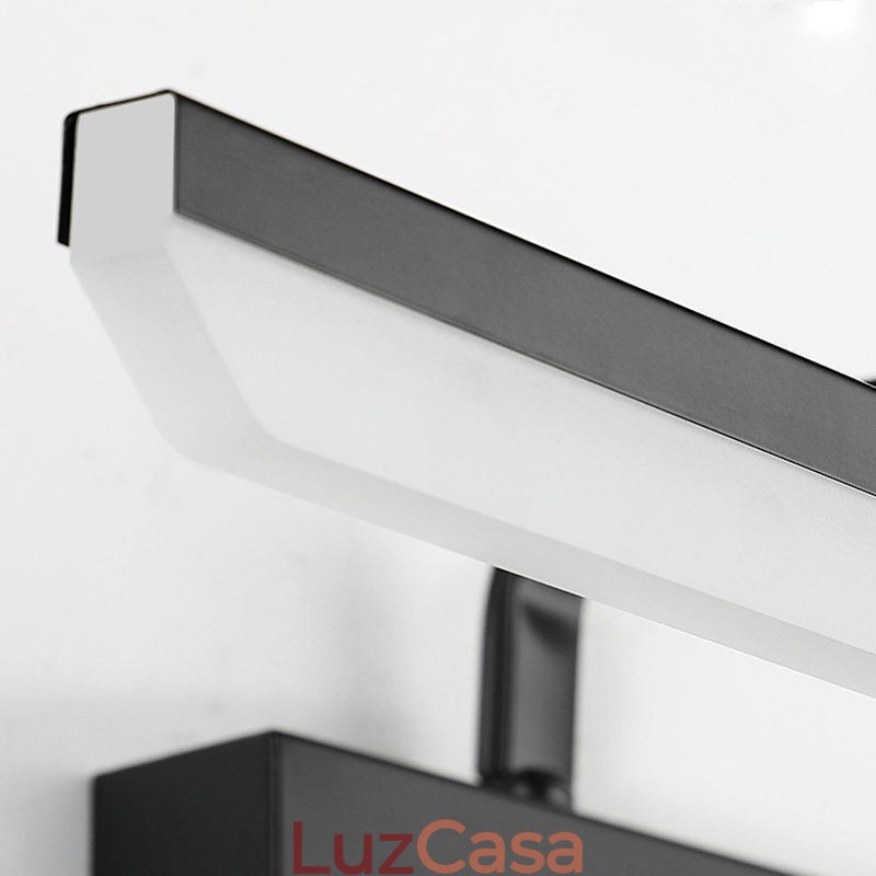 Luminária de parede moderna Espelho Luz frontal Ângulo ajustável Lavabo Luz de maquiagem