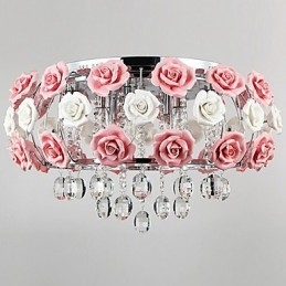 Montagem embutida em metal galvanizado de cristal country