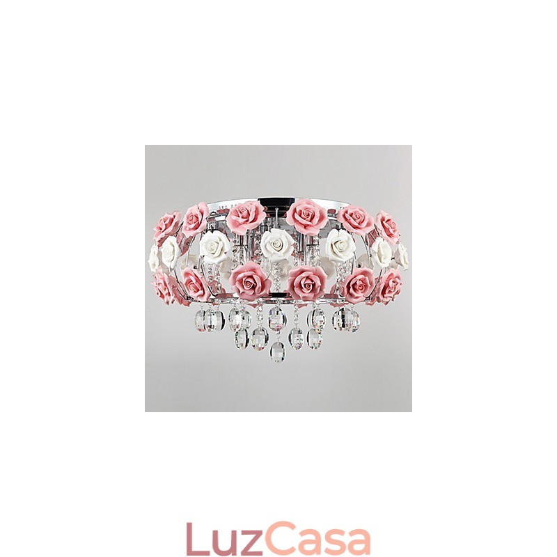 Montagem embutida em metal galvanizado de cristal country