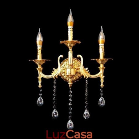 Luminária de parede europeia Luminária de parede luxuosa Luminária de decoração de gota de cristal Iluminação de cabeceira Luminária de parede europeia Luminária de parede luxuosa Luminária de decoração de gota de cristal Iluminação de cabeceira