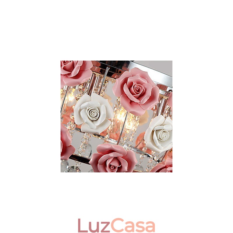 Montagem embutida em metal galvanizado de cristal country